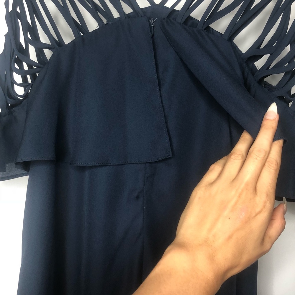 Navy Flutter Dress - Picture 4 of 8